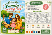 Custom Our Family Coloring Book, an Education Illustration by Design Zone (Thumbnail 2 of 5)