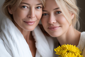 Smiling mother and daughter together, a Person Photo by MistyDay
