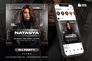 Dj Party Night Flyer Template