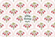 Strawberry Scalloped Seamless, a Food Illustration by TitaLivingArt (Thumbnail 2 of 10)