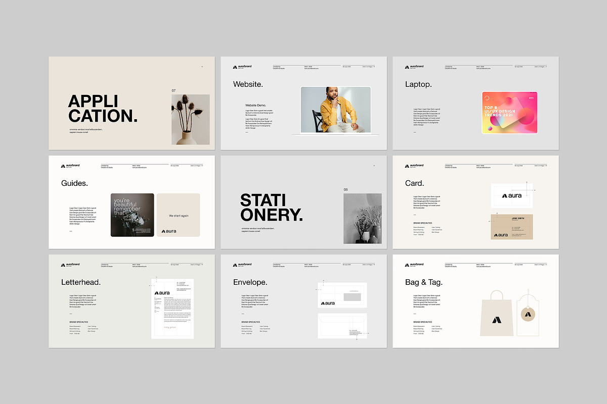 AURA | Brand Guidelines, a Presentation Template by creathrivestudio (Photo 15 of 16)