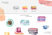 Whimsical Reader Watercolor Pack, an Illustration by plaidGecko (Thumbnail 2 of 6)