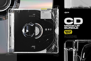 CD Mockup Bundle, a Product Mockup by FLYERWRK