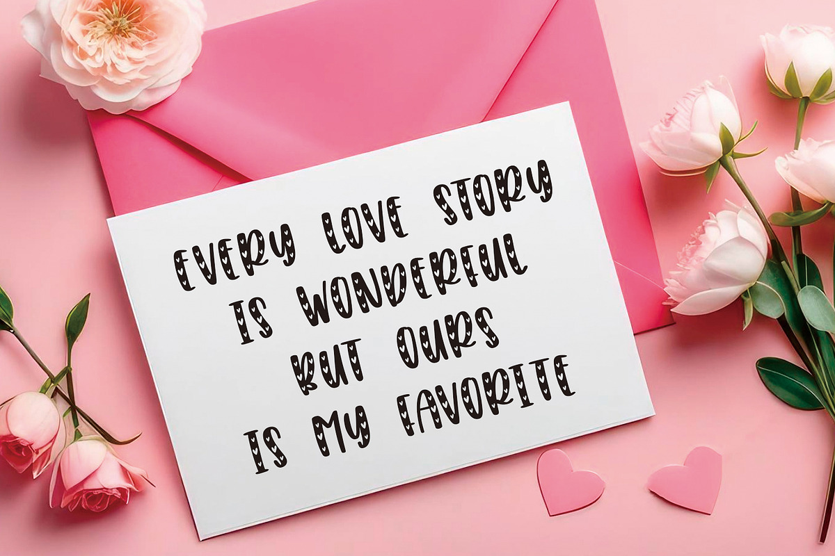 Valentines, a Handwritten Font by Mozatype (Photo 7 of 7)
