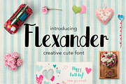 Flexander Font, a Script Font by Elvetica Letters (Thumbnail 1 of 6)