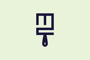 letter m paint logo