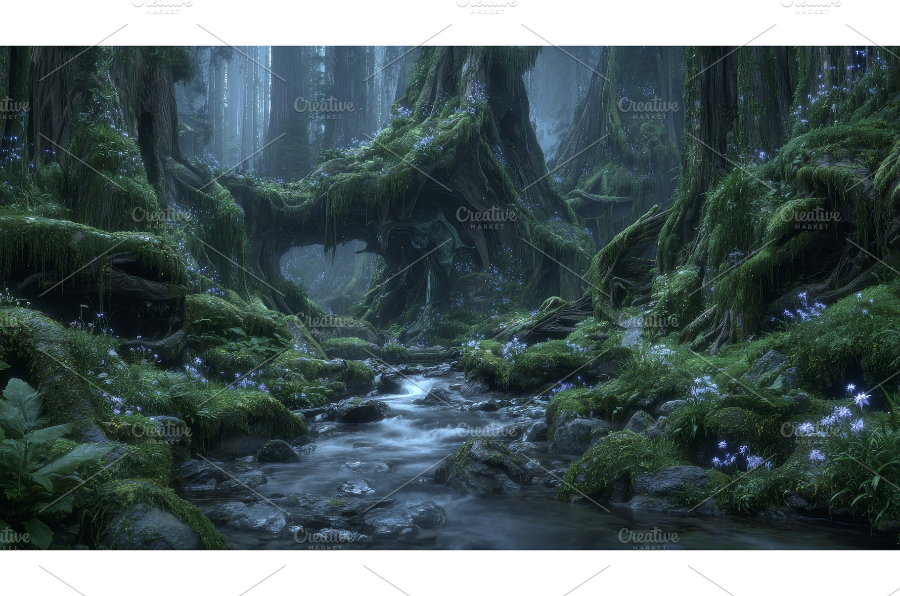 A forest path shrouded in mist has a, a Nature Photo by ZinetroN