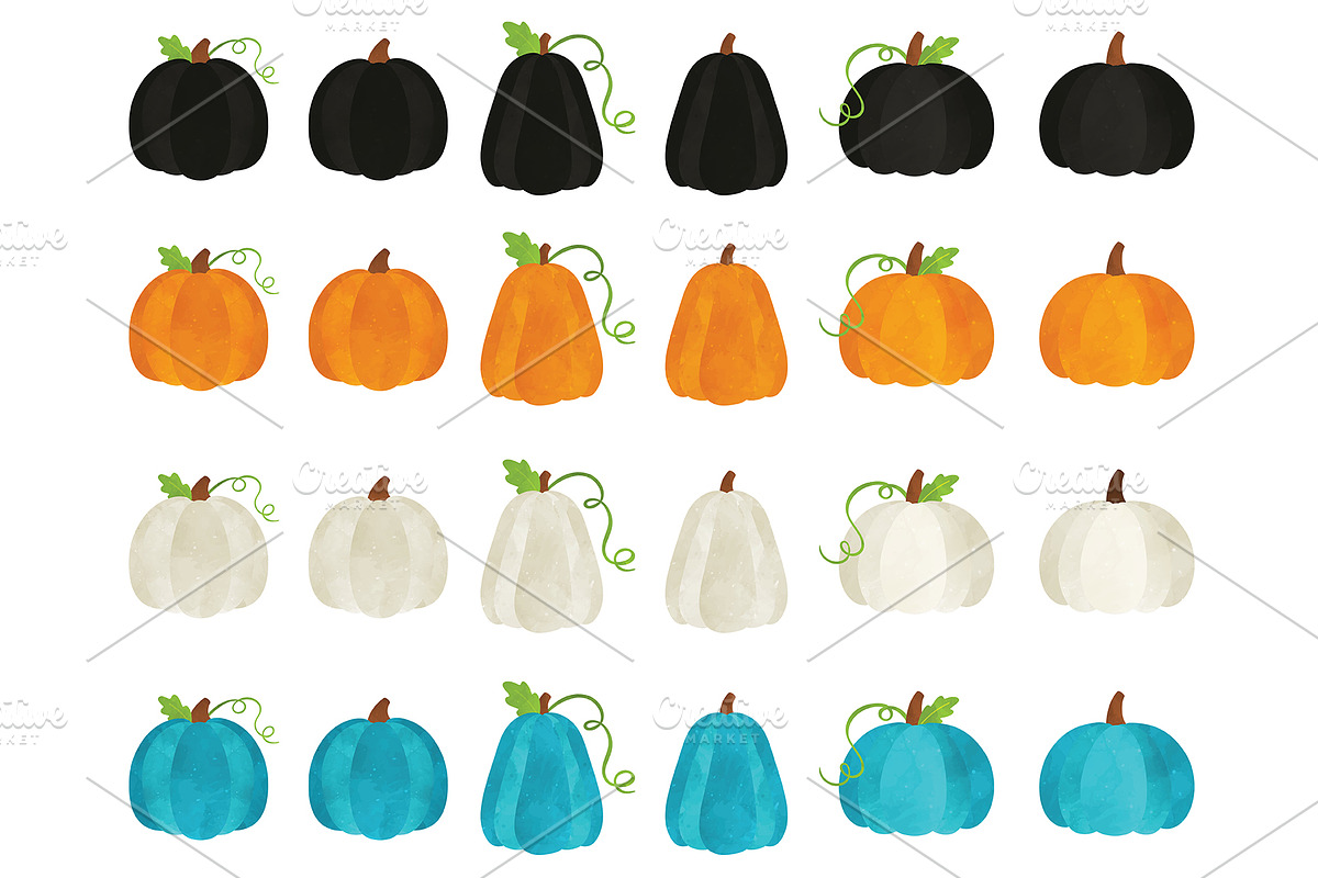 Fall Pumpkin Clip art, an Illustration by SugarPickle Clip Art (Photo 2 of 2)