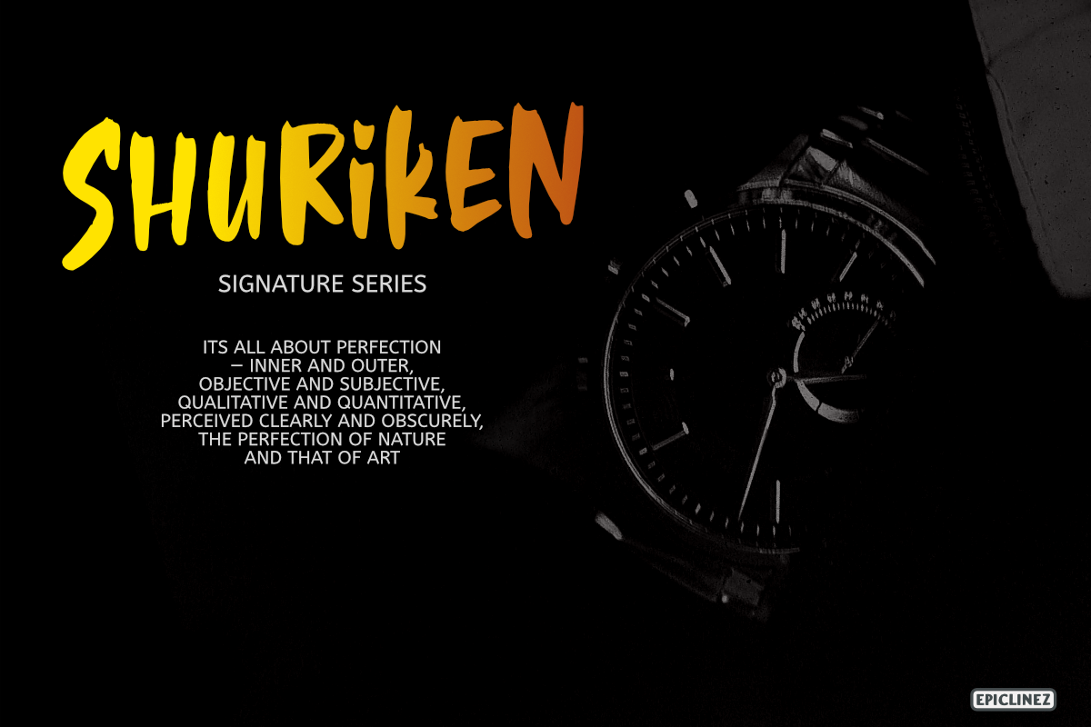 Takeshimura | Funky Typeface, a Font by Epiclinez (Photo 2 of 6)