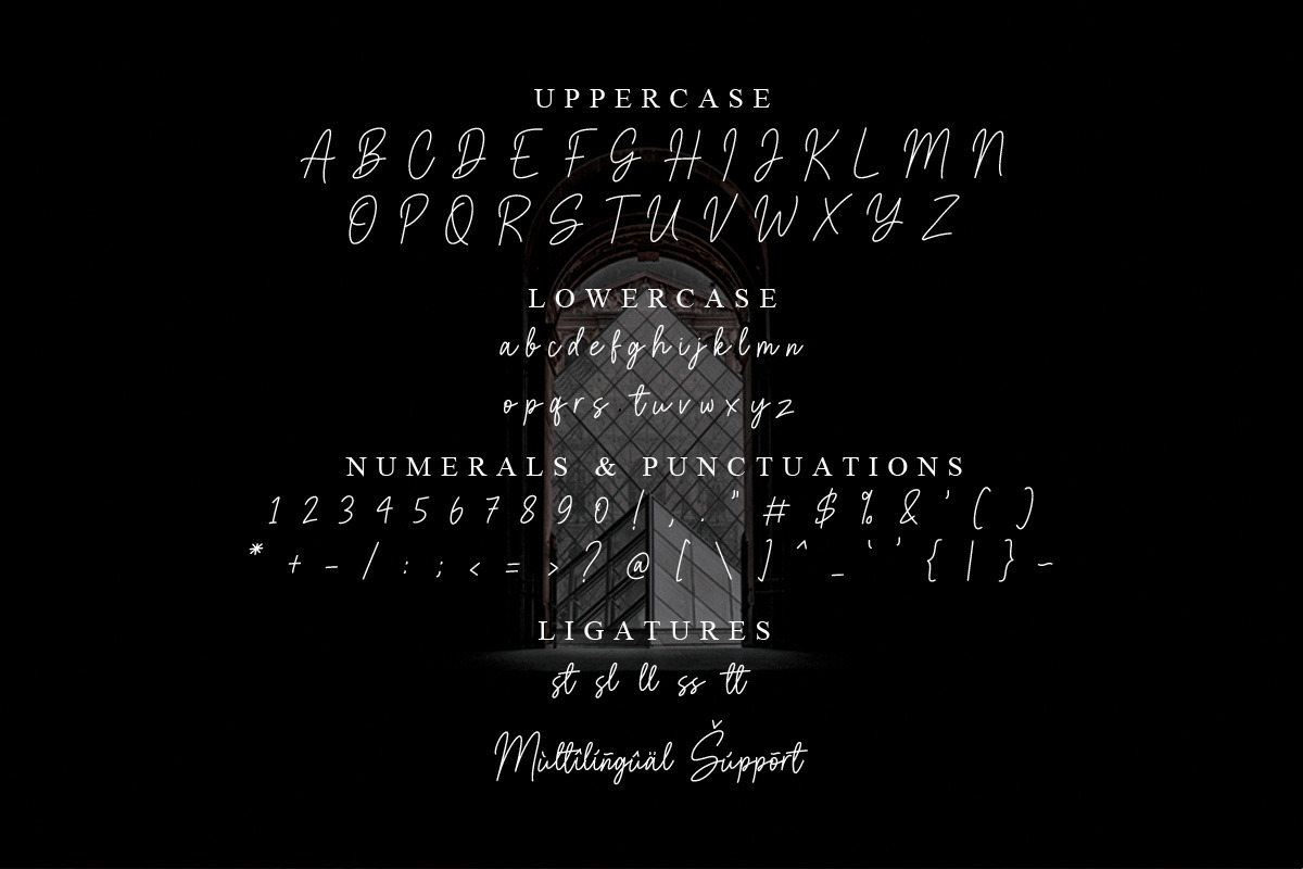 Mahgony Monoline Business Font, a Script Font by Multype Studio (Photo 5 of 7)