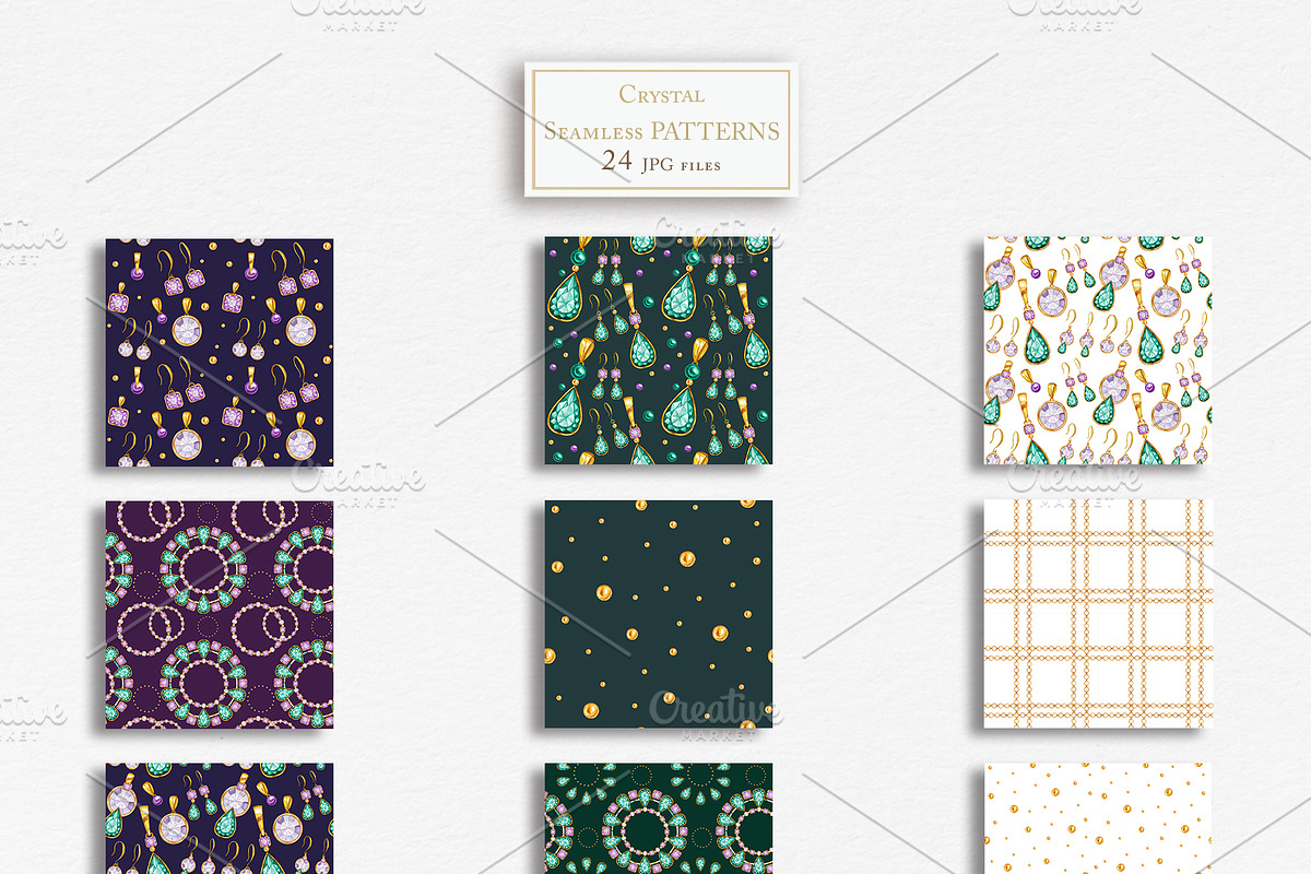Crystal gold Jewelry Watercolor, an Object Graphic by svetlanaARTdreams (Photo 10 of 14)