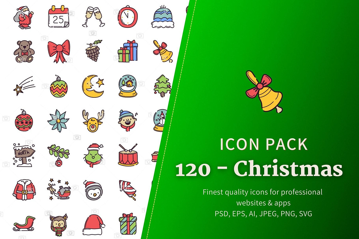 120 Christmas Icons | Icon Pack, an Icon by soglamun (Photo 1 of 3)