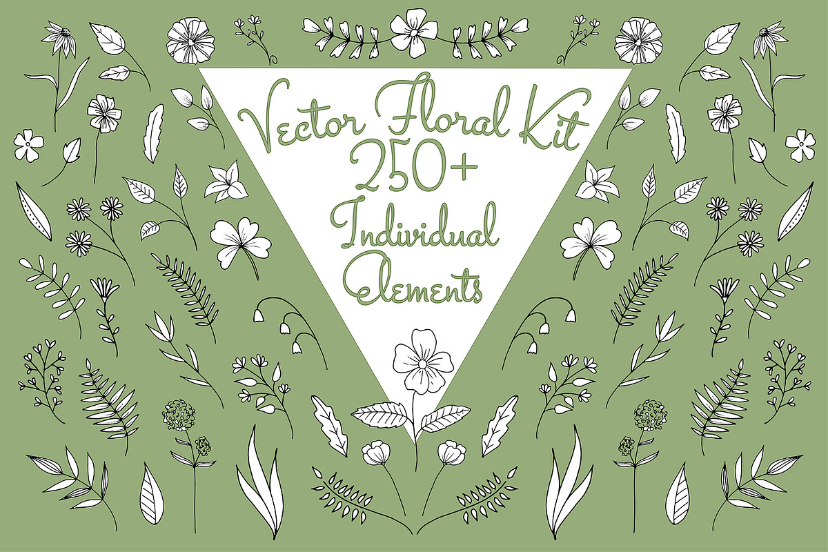 Vector Floral Kit - 250+ Elements, a Decorative Illustration by Doris Jetz (Photo 2 of 4)