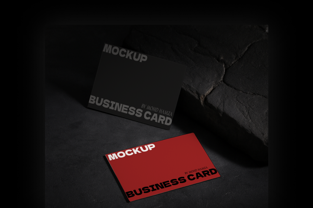 Dark Business Card Mockup Bundle, an Advertising Mockup by MD.HAMZA.DESIGNS (Photo 7 of 7)