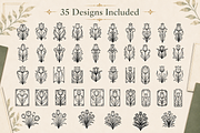 Tulip Ornament Vector Collection, a Decorative Illustration by AvalgaCollectiblesan (Thumbnail 4 of 4)