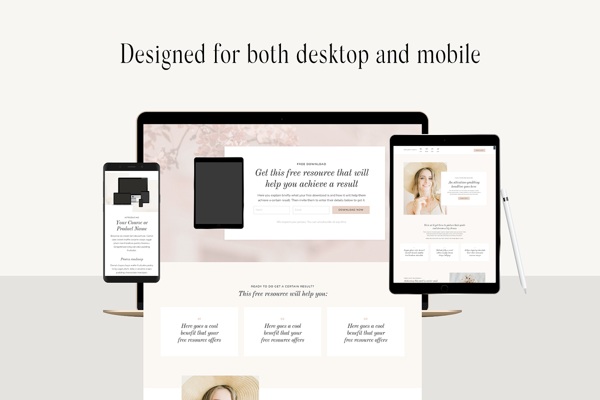 Kajabi Sales Funnel Template Bundle, a Landing Page Template by Pixel & Flow (Photo 8 of 9)