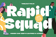 Rapid Squad Modern Display Sans, a Sans Serif Font by timelesstype.co (Thumbnail 1 of 20)