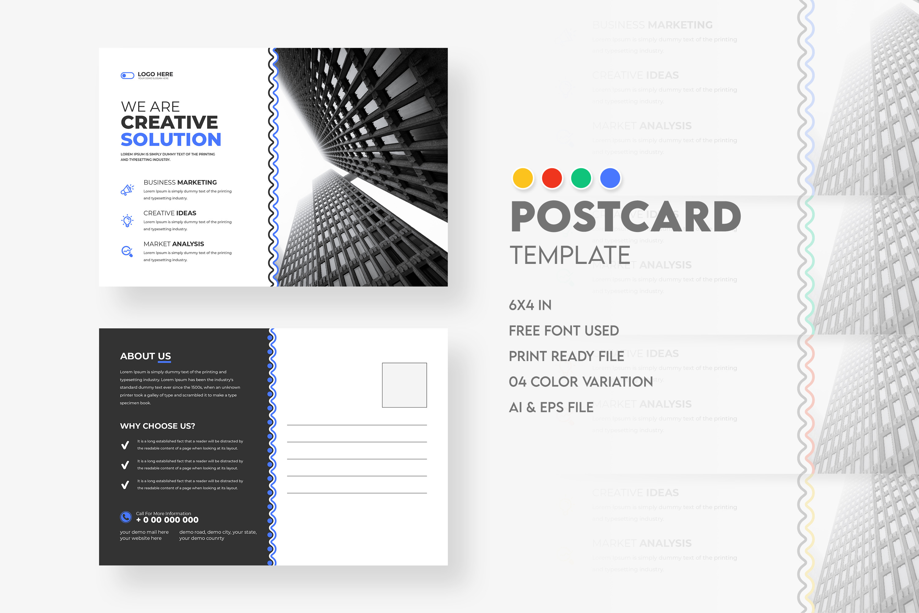 Postcard template design, a Card Template by Tanmoy Topu