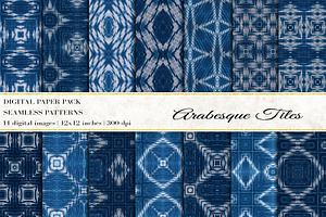 Arabesque Tiles Digital Papers