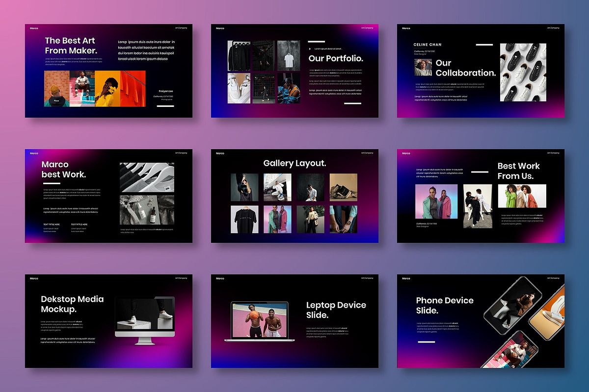 Marco – Business PowerPoint Template, a Presentation Template by Dens Creative Studio (Photo 4 of 6)