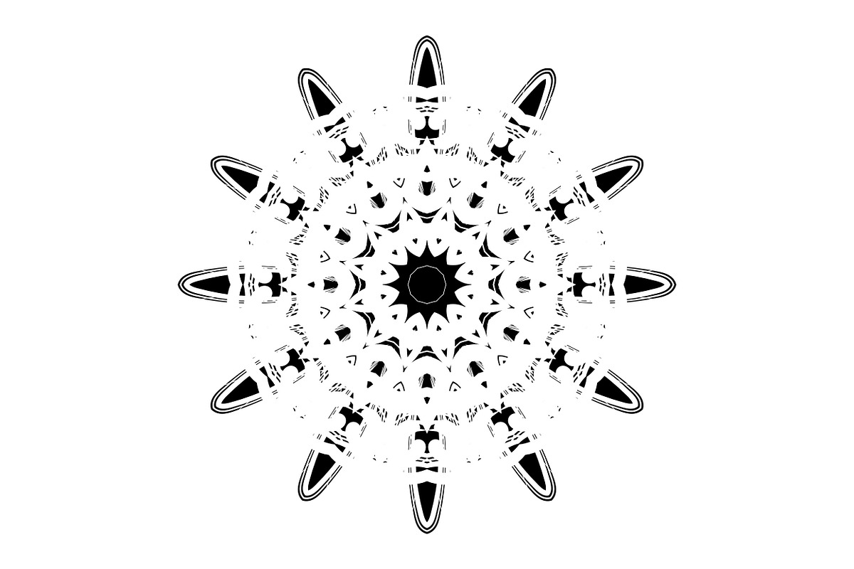 Black White Mandala Illustration Set, a Decorative Illustration by NJ Himel (Photo 26 of 101)