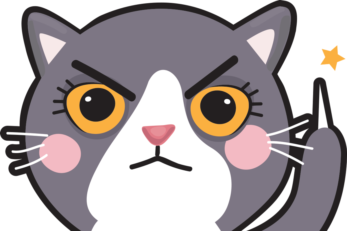 Cat emoticons - EPS Stickers, an Animal Illustration by TinyCuteCo (Photo 2 of 3)