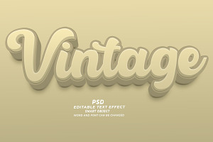 Vintage PSD 3D Editable Text Effect, a Layer Style Add-On by TrueVector