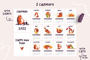 Christmas Tiger&Cat, an Animal Illustration by Frizenasya (Thumbnail 8 of 10)