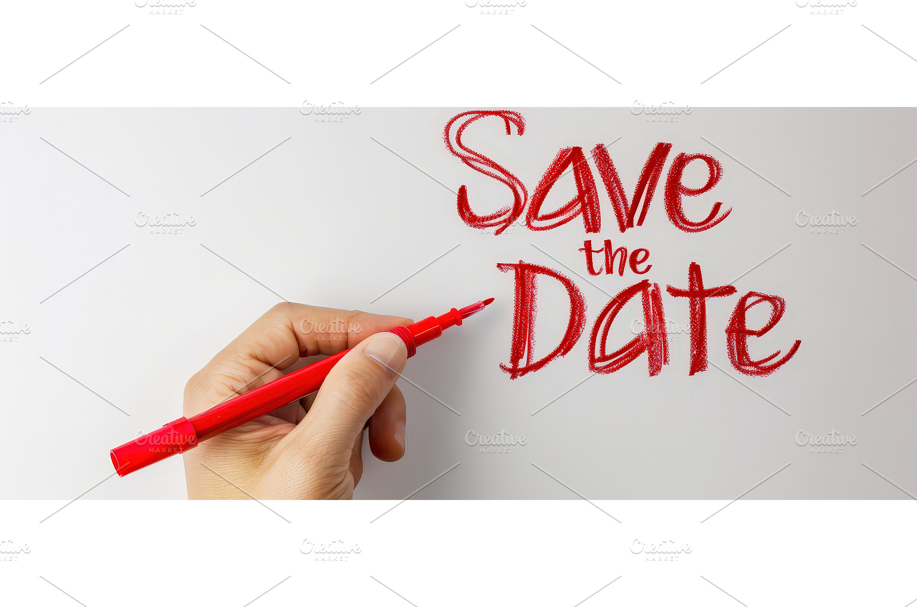 Save the date handwritten in red, an Arts & Entertainment Photo by piter.goskov