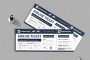 Airline Ticket Template, a Stationery Template by ContestDesign (Thumbnail 1 of 3)