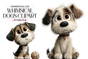 Cute Watercolor Dogs PNG Clipart, an Illustration by Daily.Designs (Thumbnail 1 of 5)