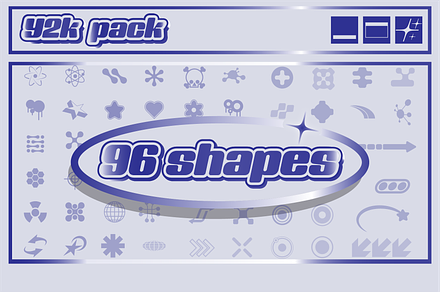 Y2K ICONS/SHAPES PACK, an Outline Icon by DigitalSlide