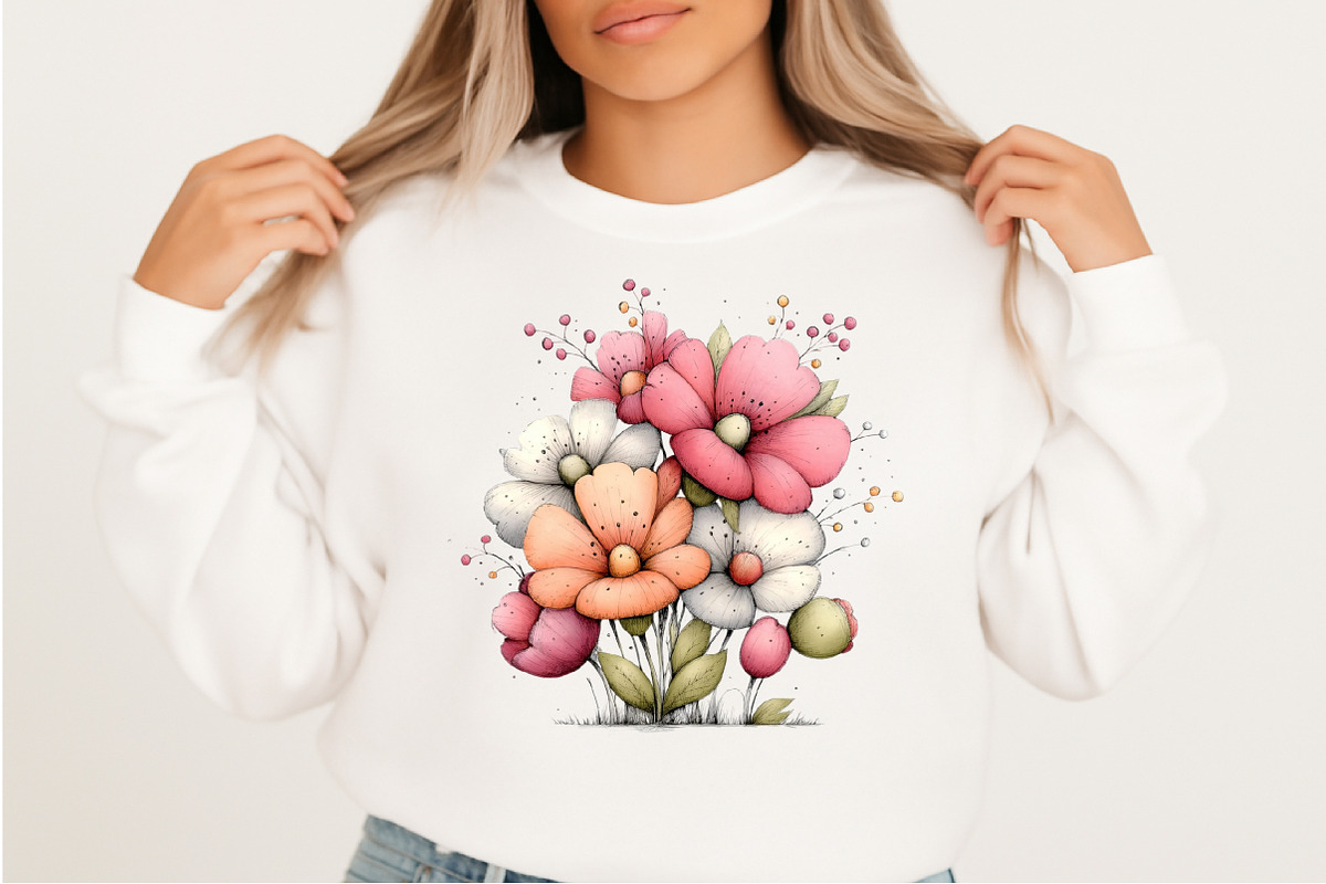 Whimsical Floral Spring Clipart, an Illustration by Craft Nest (Photo 8 of 11)