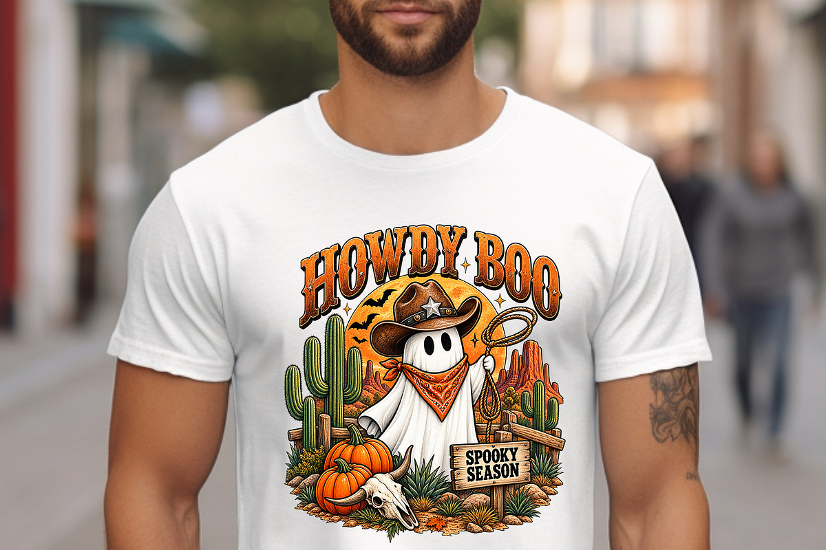 Howdy Boo Cowboy Ghost Wild West PNG, an Object Graphic by Star Graphic Design (Photo 5 of 10)