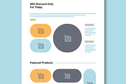 Food Landing Page Wireframe Design, a Wireframe Template by MightyDesign (Thumbnail 4 of 9)