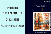 Watercolor Autumn Postage Stamps, an Illustration by SinaCreation (Thumbnail 5 of 5)