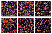 Purple Floral Embroidery Fabric, a Texture Graphic by Dream Creation (Thumbnail 3 of 6)