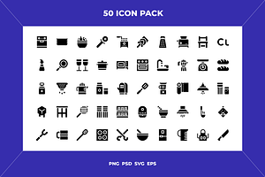 Kitchen icons, an Outline Icon by Wencory