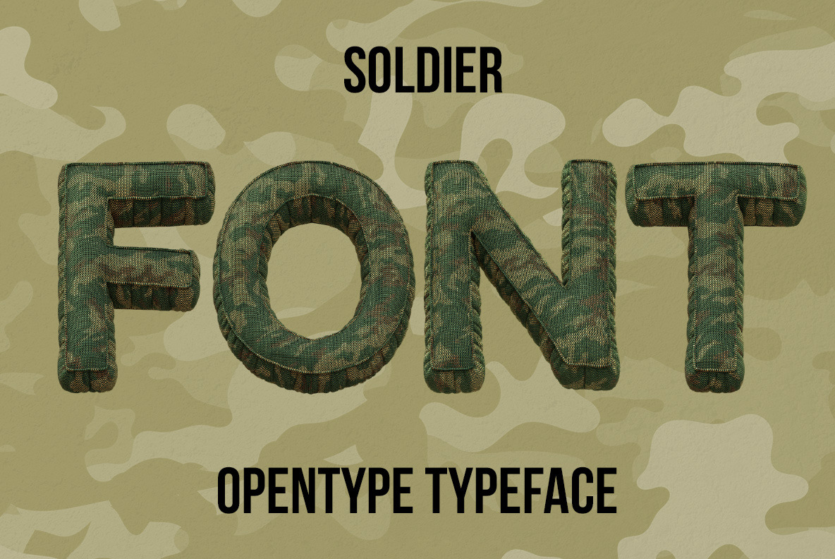 Soldier Font, A Font By Handmadefont