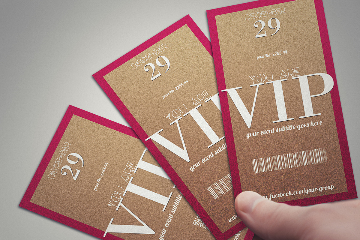 MINIMAL VIP PASS card, a Card Template by Tzochko (Photo 3 of 5)