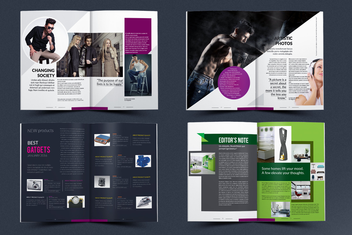 FASHION MAGAZINE TEMPLATE, a Magazine Template by artico (Photo 4 of 6)
