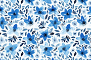 Azure, navy and white, a Pattern Graphic by Anya-D (Thumbnail 2 of 9)