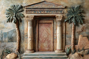 Ancient Hebrew house set in Egypt, a Photo by Pavel_design