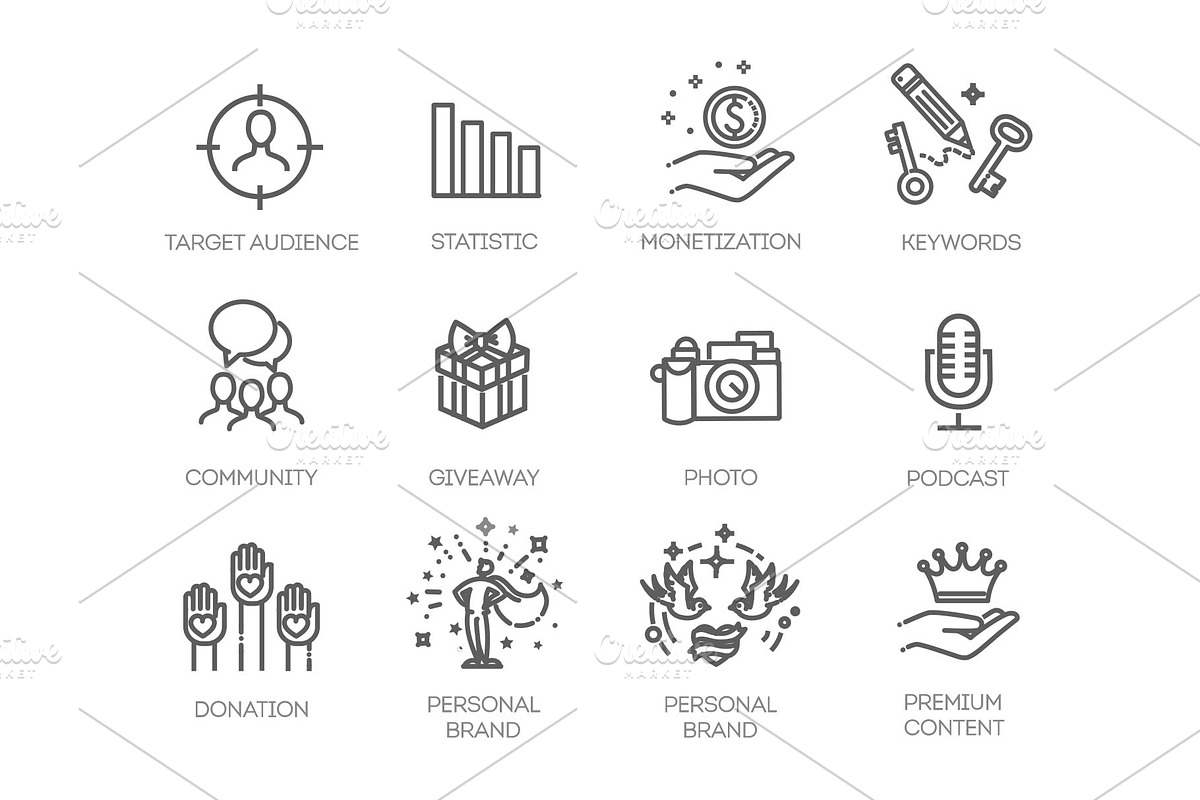 Blogger, Blogging, Blog Icons, an Object Illustration by Tettygreen (Photo 3 of 3)