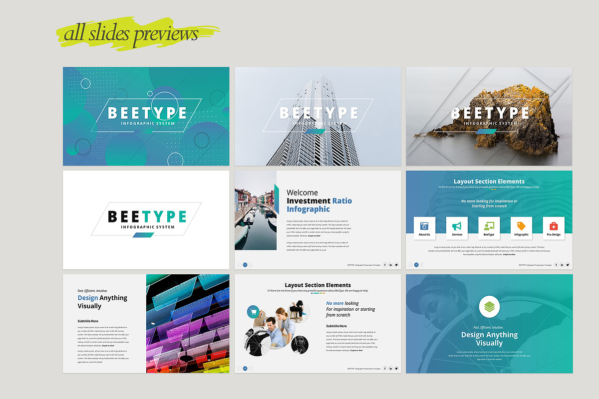 Bee-Type Corporate PowerPoint, a Presentation Template by WhiteGraphic (Photo 5 of 28)