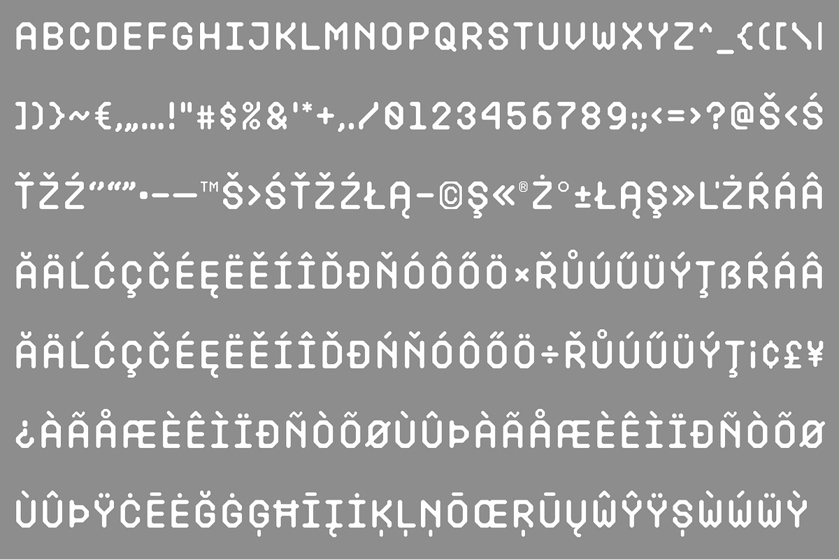 SP MONORIUM MODULAR FONT + DINGBAT, a Sans Serif Font by Sup.Port Studio (Photo 8 of 11)