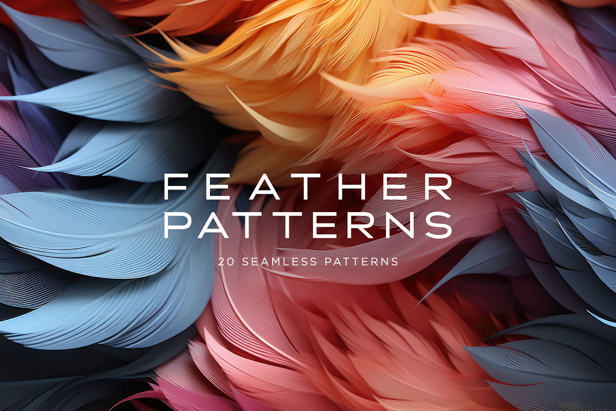 Feather Patterns: Seamless Patterns, a Pattern Graphic by RuleByArt (Photo 1 of 15)