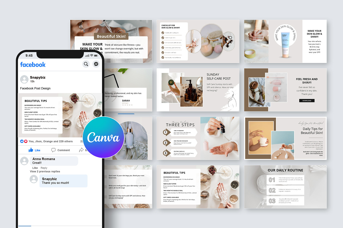 Editable Canva Facebook Template preview 3