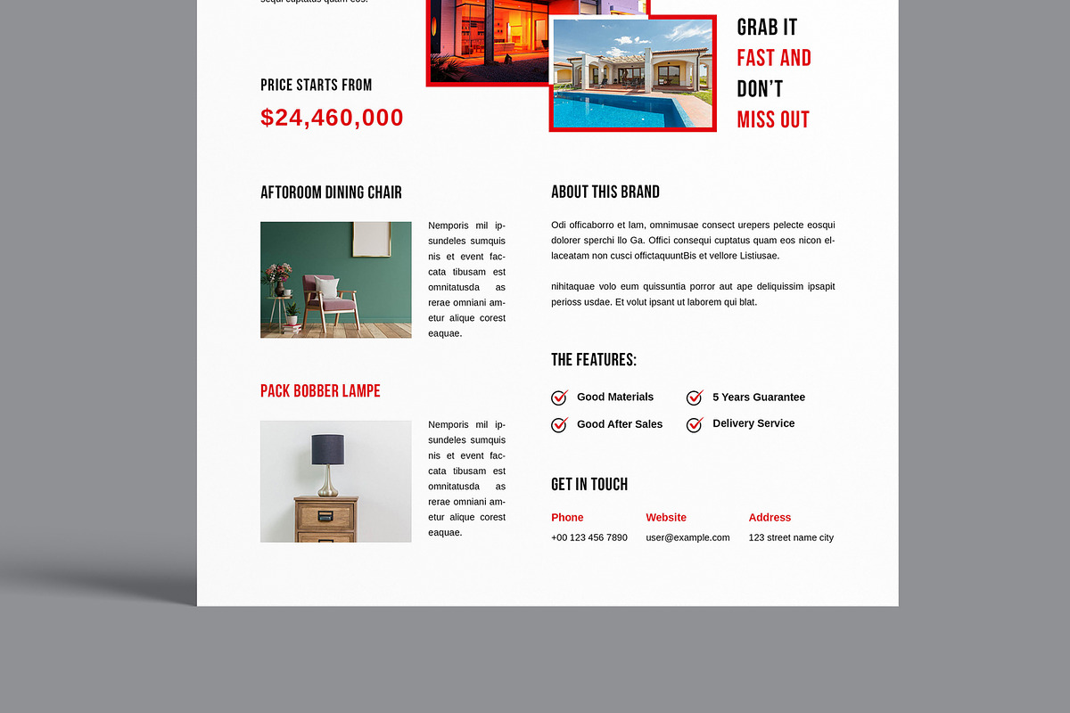 Home For Sale Flyer Template, a Flyer Template by MightyDesign (Photo 5 of 8)