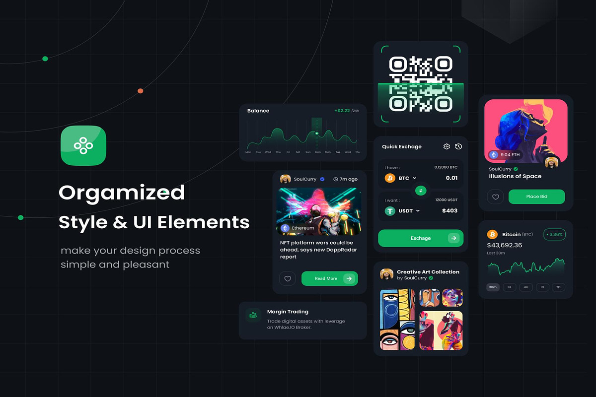 Crypto Whale Crypto NFT Dashboard Ui, an UI Kit Template by Creative Perspective (Photo 5 of 8)